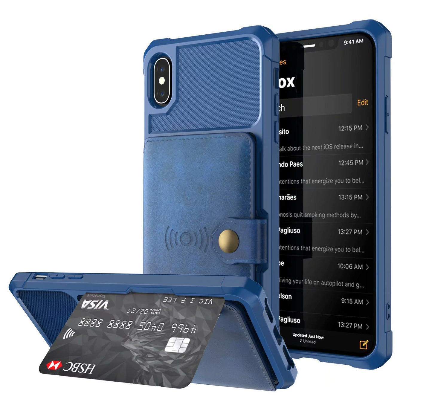 PU Leather Back Cover Phone Case – iPhone & Samsung Compatible