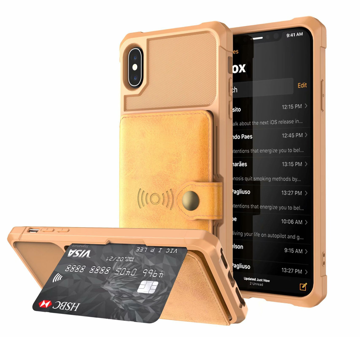 PU Leather Back Cover Phone Case – iPhone & Samsung Compatible