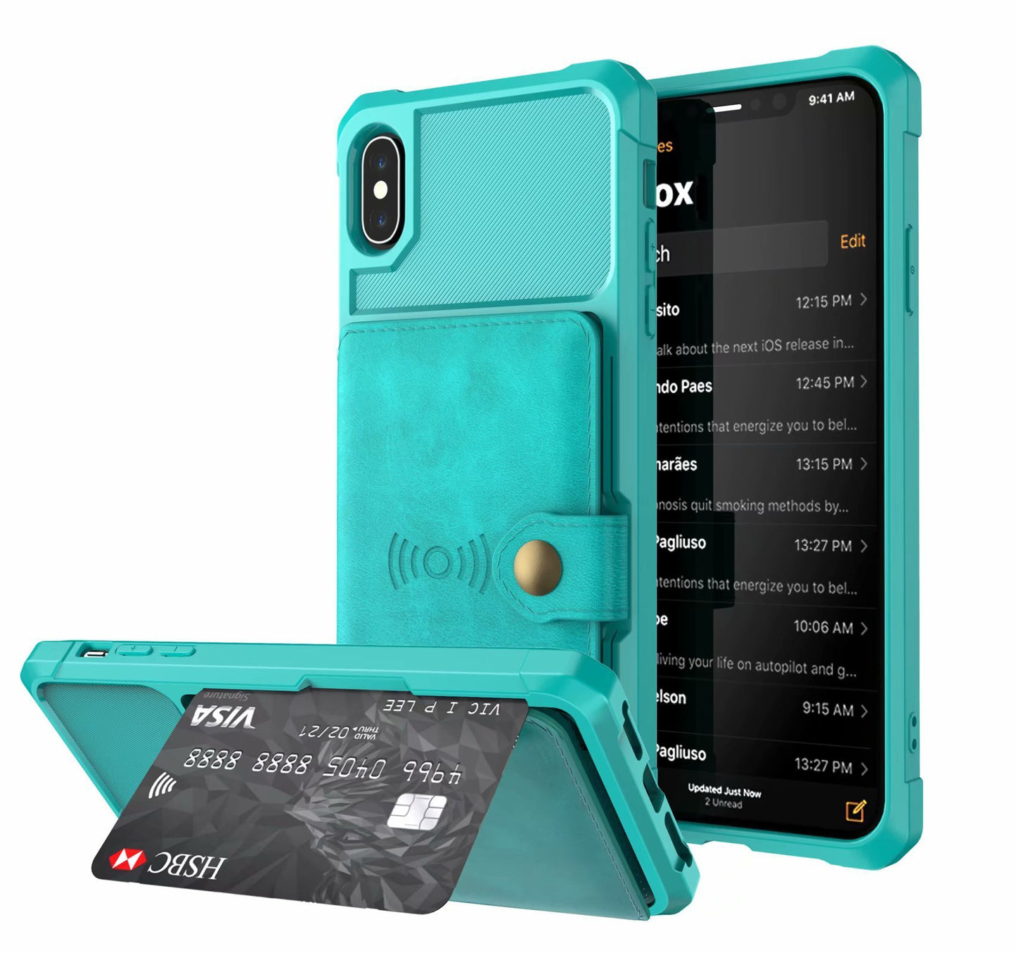 PU Leather Back Cover Phone Case – iPhone & Samsung Compatible