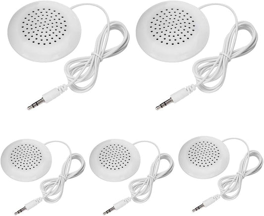 Haosie 5pcs Pillow Speaker Under Pillow Speaker for Sleep 3.5mm Mini Stereo Speaker for MP3 Phone Portable CD