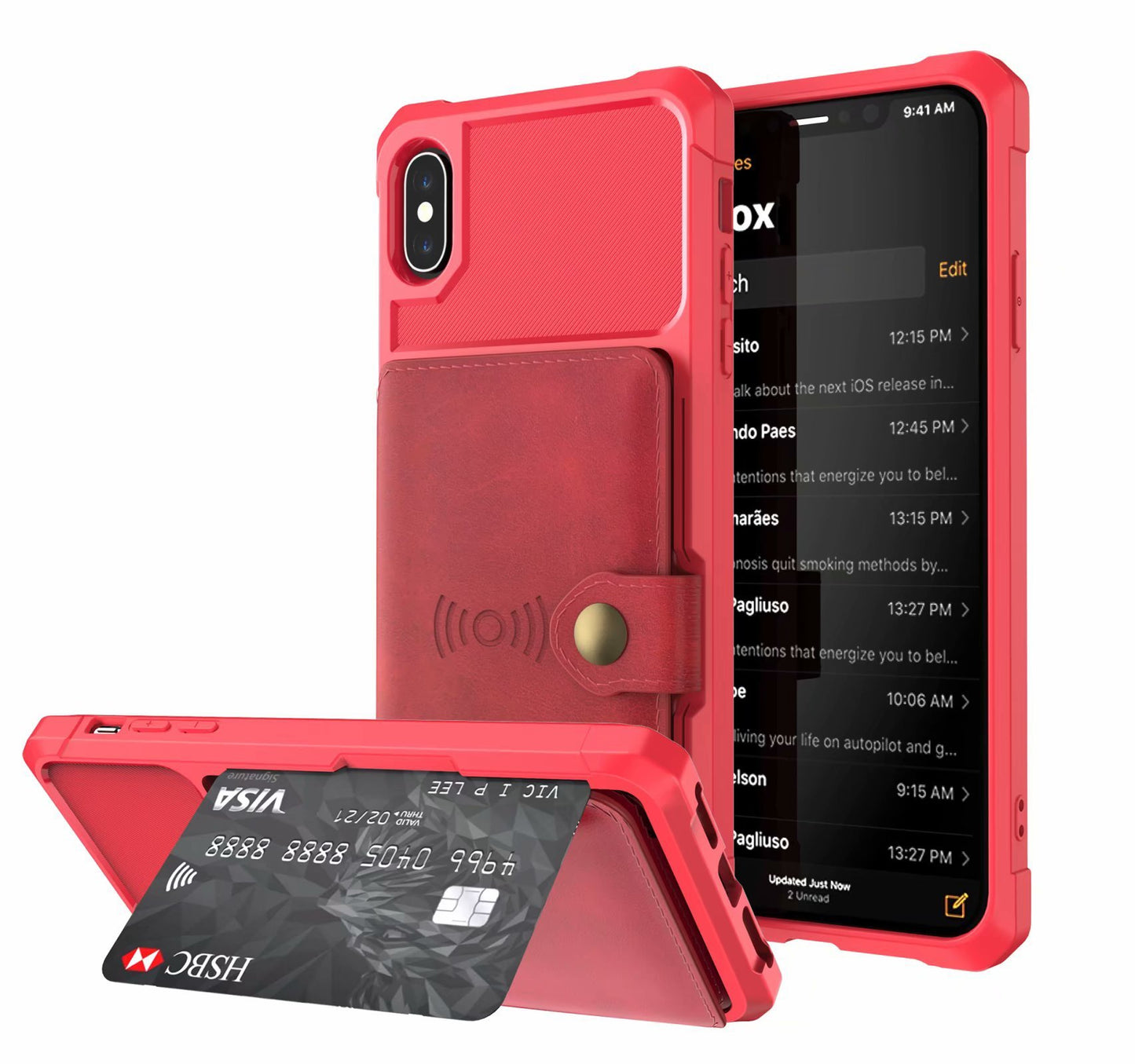 PU Leather Back Cover Phone Case – iPhone & Samsung Compatible