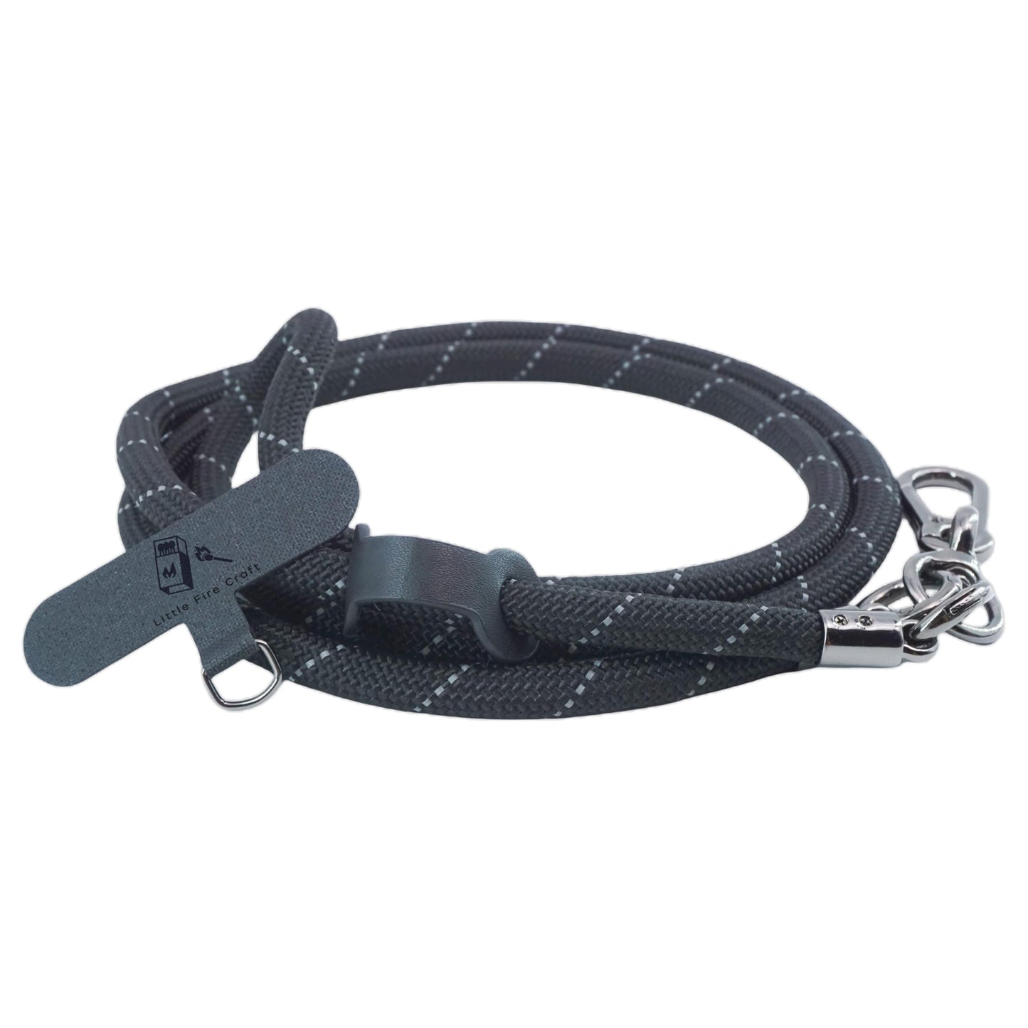 Little Fire Craft Phone Lanyard Universal Cell Phone Strap Crossbody Cell Phone Lanyard Extra Long Phone Rope Lanyard (Black Reflective)